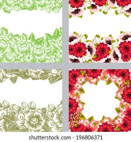Abstract flower background with place for your text