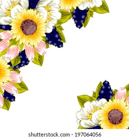 Abstract flower background with place for your text