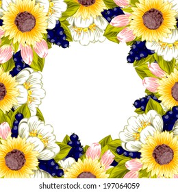 Abstract flower background with place for your text