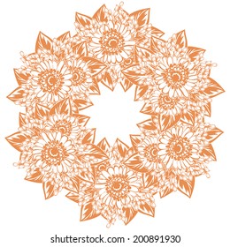 Abstract flower background with place for your text