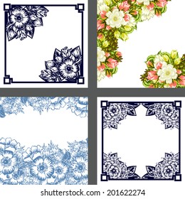 Abstract flower background with place for your text