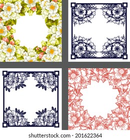 Abstract flower background with place for your text