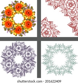 Abstract flower background with place for your text