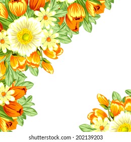 Abstract flower background with place for your text
