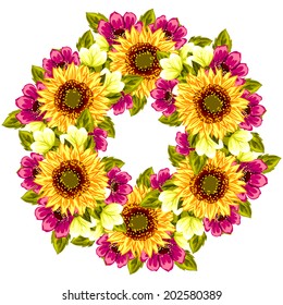 Abstract flower background with place for your text