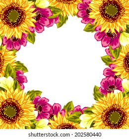 Abstract flower background with place for your text