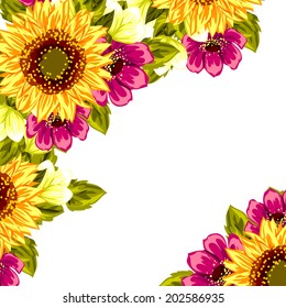 Abstract flower background with place for your text