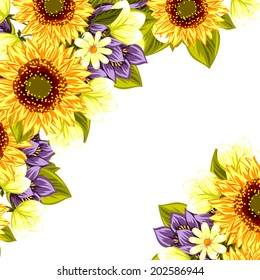 Abstract flower background with place for your text