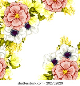 Abstract flower background with place for your text Abstract flower background with place for your text