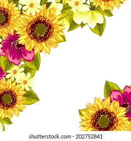Abstract flower background with place for your text