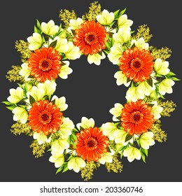 Abstract flower background with place for your text