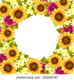 Abstract flower background with place for your text