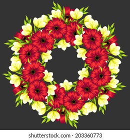 Abstract flower background with place for your text