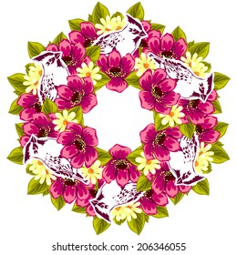 Abstract flower background with place for your text