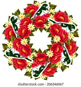 Abstract flower background with place for your text