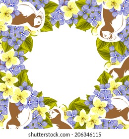 Abstract flower background with place for your text