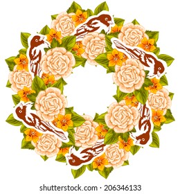 Abstract flower background with place for your text