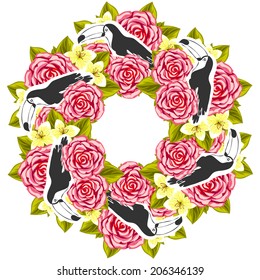 Abstract flower background with place for your text