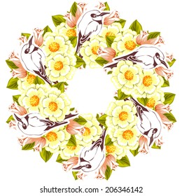 Abstract flower background with place for your text