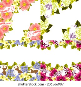 Abstract flower background with place for your text