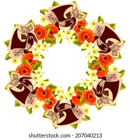 Abstract flower background with place for your text