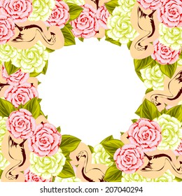 Abstract flower background with place for your text