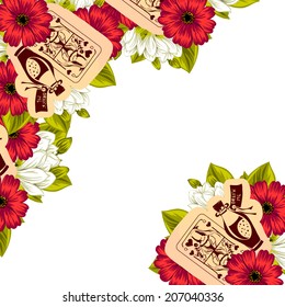 Abstract flower background with place for your text