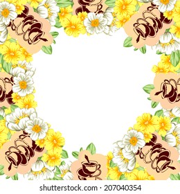 Abstract flower background with place for your text