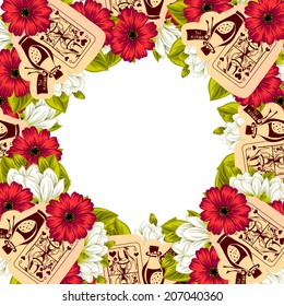 Abstract flower background with place for your text