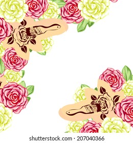 Abstract flower background with place for your text