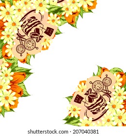Abstract flower background with place for your text