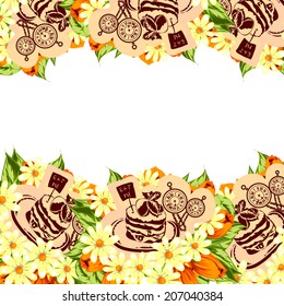 Abstract flower background with place for your text