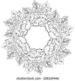 Abstract flower background with place for your text