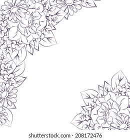 Abstract flower background with place for your text