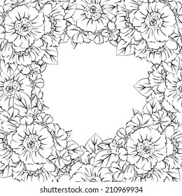 Abstract flower background with place for your text