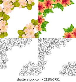 Abstract flower background with place for your text