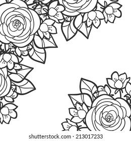 Abstract flower background with place for your text