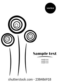 Abstract flower background with place for your text. Vector illustration.