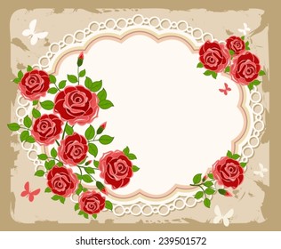 Abstract flower background with place for your text. Beautiful floral  decor illustration