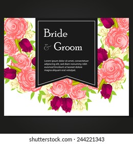 Abstract flower background with place for your text