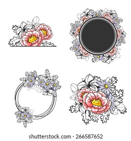 Abstract flower background with place for your text