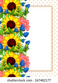 Abstract flower background with place for your text