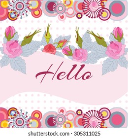 Abstract flower background with place for your text