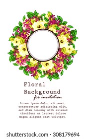 Abstract flower background with place for your text