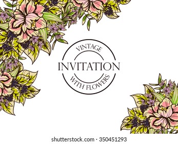 Abstract flower background with place for your text