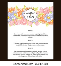 Abstract flower background with place for your text