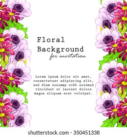 Abstract flower background with place for your text