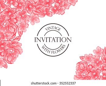Abstract flower background with place for your text