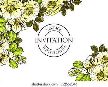 Abstract flower background with place for your text
