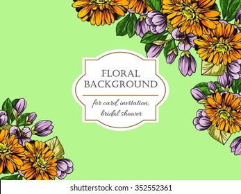 Abstract flower background with place for your text